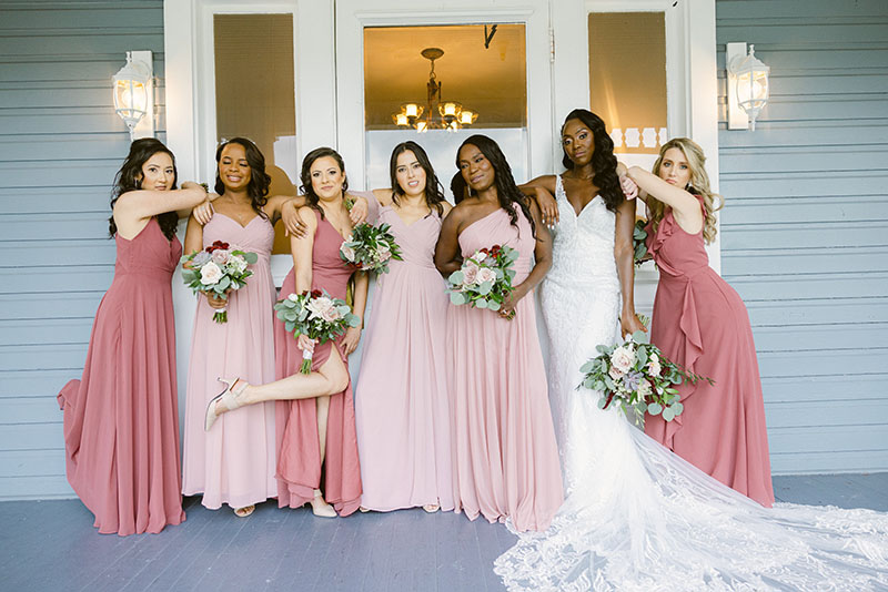 spring bridesmaids rose