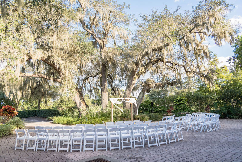Orlando Area Outdoor Wedding Set Up at Historic Dubsdread